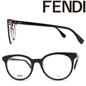 FENDI メガネフレーム フェンディ メンズ&レディース ブラック×クリアーピンク 眼鏡 00FF-0249-807 ブランド