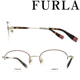 FURLA メガネフレーム フルラ レディース スモーキーオレンジピンク 眼鏡 VFU-526J-0E78 ブランド
