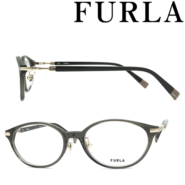 FURLA メガネフレーム フルラ レディース クリアーチャコールグレー 眼鏡 VFU-614J-06VP ブランド