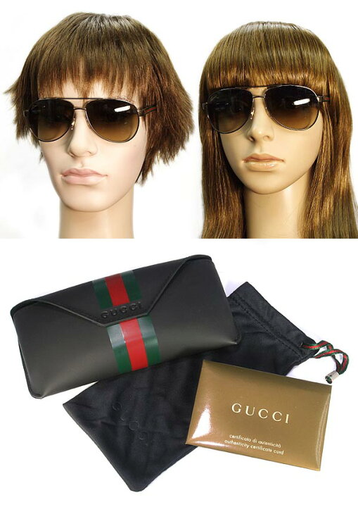 楽天市場】GUCCI グラデーションブラウンサングラス ティアドロップ 