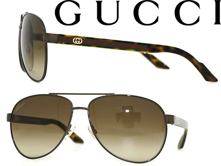 楽天市場】GUCCI グラデーションブラウンサングラス ティアドロップ 