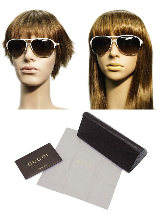 楽天市場】サングラス GUCCI グラデーションブラウン ティアドロップ型 