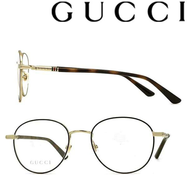 楽天市場 Gucci メガネフレーム グッチ 人気モデル メンズ レディース ブラック ゴールド 眼鏡 Guc Gg 0392o 002 ブランド Woodnet 楽天市場店