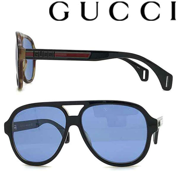 楽天市場 Gucci サングラス Uvカット グッチ メンズ レディース ブラック ブルー Guc Gg 0463s 004 ブランド Woodnet 楽天市場店