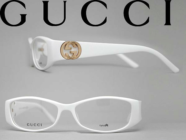 楽天市場】メガネフレーム GUCCI ホワイト グッチ 眼鏡 めがね GUC-GG 