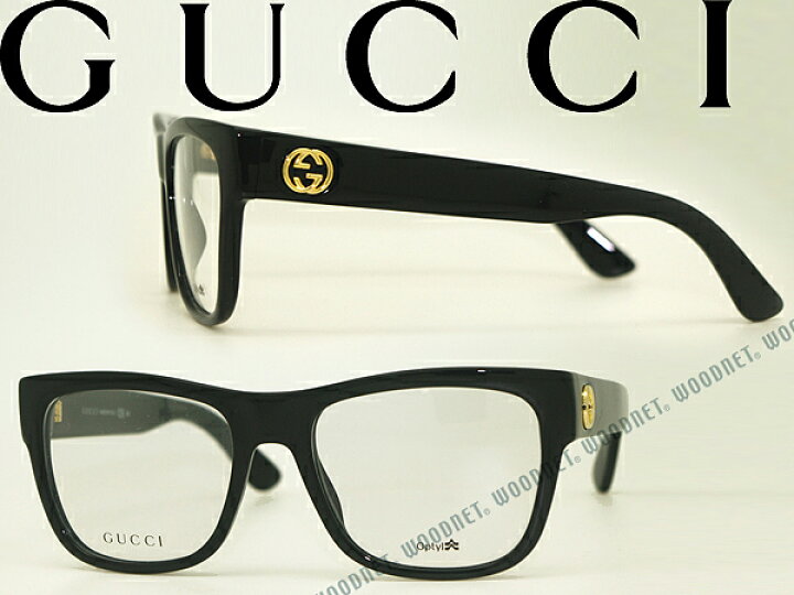 楽天市場】メガネフレーム GUCCI ブラック グッチ 眼鏡 めがね GUC-GG  
