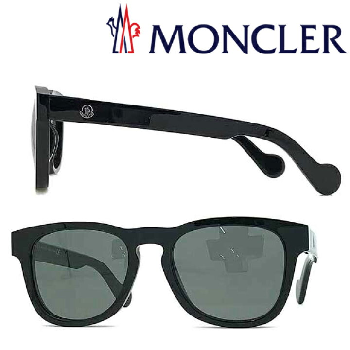 MONCLER サングラス UVカット モンクレール メンズレディース ブラック ML-0098-01A ブランド WOODNET  