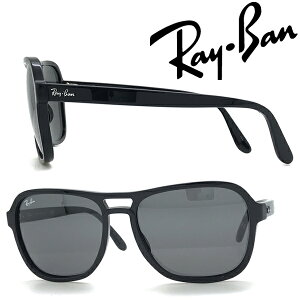 �y�݌ɏ����Z�[���z�y�ŏI���i�z�y�݌Ɍ���z RayBan �T���O���X ���C�o�� �����Y&���f�B�[�X STATE SIDE �u���b�N �X�|�[�e�B�[�ȃX�N�G�A�V�F�C�v�̂������ȃT���O���X 0RB-4356-601-B1 �u�����h
