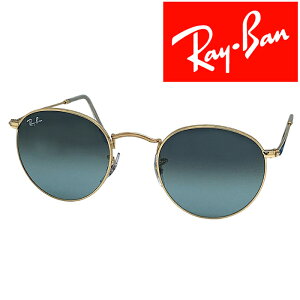 RayBan �T���O���X ���C�o�� �����Y&���f�B�[�X ROUND METAL �O���f�[�V�����u���[ rb-3447-001-3m �u�����h