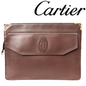 【中古】 Cartier セカンドバッグ カルティエ 【やや傷や使用感あり】 メンズ マストライン ボルドー クラッチバッグ R-CA-B-34-1 ブランド 鞄 バック