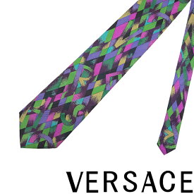 【中古】VERSACE ネクタイ ベルサーチ ヴェルサーチェ 【非常に良い】メンズ マルチカラー 【剣先幅：9cm】R-VE-T-0059-06 ブランド