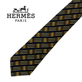 【中古】HERMES ネクタイ エルメス【非常に良い】メンズ ネイビー 【剣先幅：9cm】 r-hermes-t-0921-03-2 ブランド