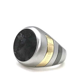 DIESEL 指輪 リング ディーゼル メンズ&レディース シルバー×ブラック DX1190040 ブランド