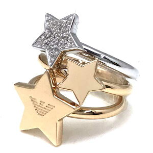 【在庫処分特価】EMPORIO ARMANI リング・指輪 エンポリオアルマーニ メンズ&レディース ゴールド×シルバー 3連 EG3366221