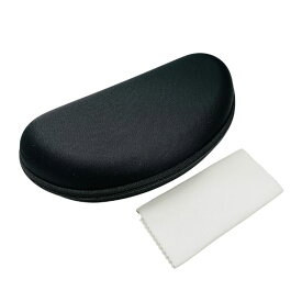 【新品サングラスケース＋レンズクロスセット】ウレタンセミハードケース ファスナー開閉 メガネクロス付き ほとんどのサングラス＆メガネフレームを収納出来る大きめケース！【当商品はサングラスorメガネと同時注文する場合のみ承ります】※単体でのご注文は承れません