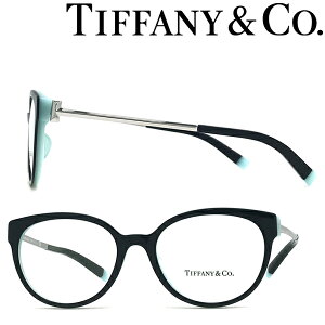 Tiffany ＆ Co. メガネフレーム ティファニー レディース ブラック×スカイブルー 眼鏡 TF2191F-8055 ブランド