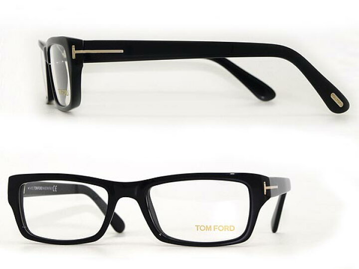 TOM FORD ブラック スクエア メガネ ケース付き（TOM FORD トム 