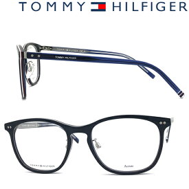 TOMMY HILFIGER メガネフレーム トミーヒルフィガー メンズ&レディース ダークブルー×ホワイト×レッド 眼鏡 TH1851F-PJP ブランド