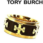 TORY BURCH トリーバーチ ロゴ ゴールド×ブラック リング・指輪 アクセサリー 39582-10 ブランド/レディース/女性用