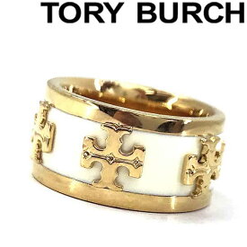 TORY BURCH トリーバーチ ロゴ ゴールド×アイボリー リング・指輪 アクセサリー 39582-119 ブランド/レディース/女性用