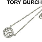 TORY BURCH ネックレス トリーバーチ レディース クリスタルロゴ シルバー 53420-042 ブランド チョーカー ペンダント