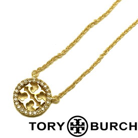 TORY BURCH ネックレス トリーバーチ クリスタルロゴ ゴールド 53420-783 ブランド チョーカー ペンダント