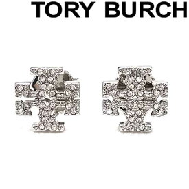 TORY BURCH ピアス トリーバーチ クリスタルロゴ シルバー 53423-042 ブランド
