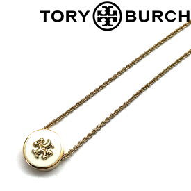 TORY BURCH ネックレス トリーバーチ レディース キラ エナメル ペンダント ゴールド×アイボリー 90549-700 ブランド