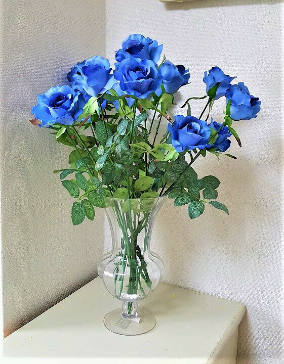楽天市場 造花 薔薇 青いバラ 造花の専門店 きつつき