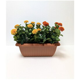 人工観葉植物　マリーゴールドプランター　屋外使用可　まるで生花そのものの質感です