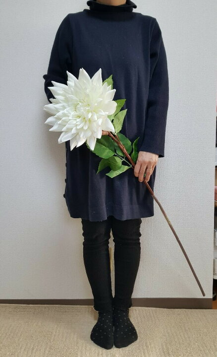 楽天市場 造花 ジャンボダリア 大きい花 代引き不可 2色よりお選びください 送料無料 造花の専門店 きつつき