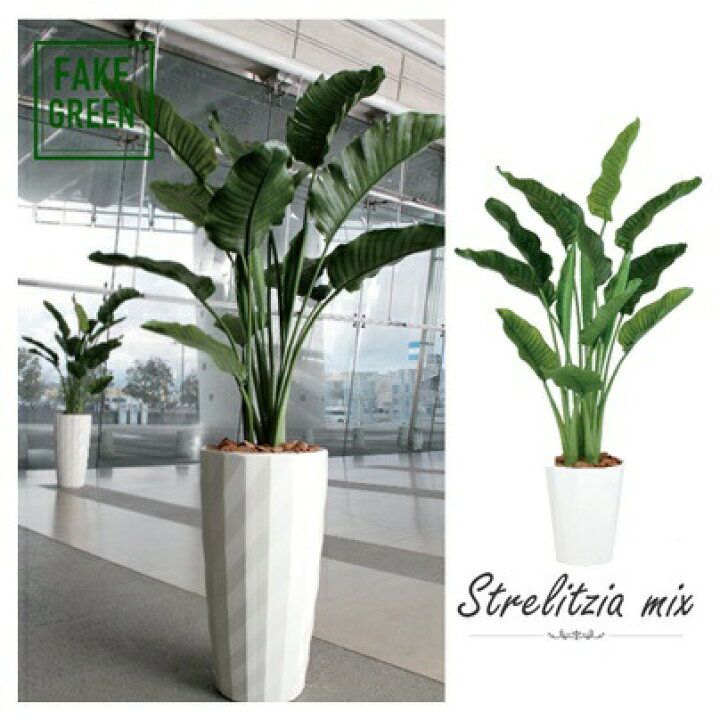 楽天市場】ストレリチア オーガスタMIX 高さ170cm 人工観葉植物  