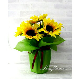 父の日 プレゼント 造花 ギフト ヒマワリポット ひまわり ギフト メッセージカード無料 ひまわり 贈り物 フェイクひまわり造花ひまわりポットデイスプレイ母の日ギフト 明るい ひまわりギ