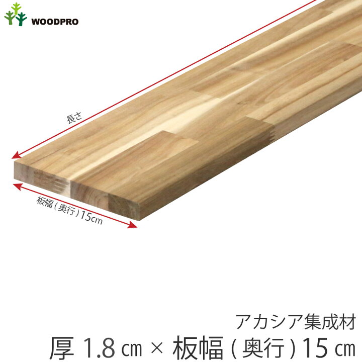 楽天市場】棚板 厚み1.8cm 長さ130cm アカシア集成材 厚18mm×板 