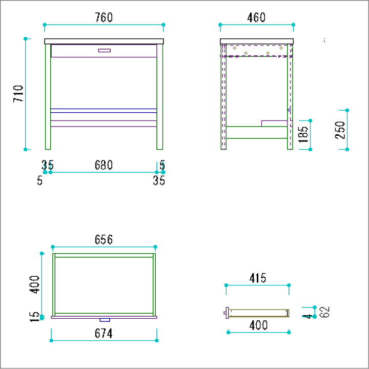 楽天市場】OLD ASHIBA（足場板古材） Sタイプデスク（机）（引き出し1
