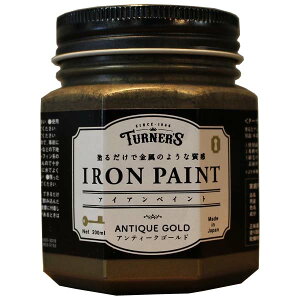ターナー色彩 アイアンペイント 200mlブラック ブラウン ゴールド シルバー塗料 水性 DIY 簡単 アイアン IRON 黒皮鉄 アンティーク 男前 リメイク 塗装 おしゃれ