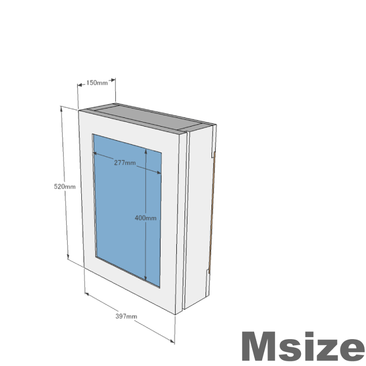 楽天市場】OLD ASHIBA（足場板古材） ミラーキャビネット Mサイズ 幅