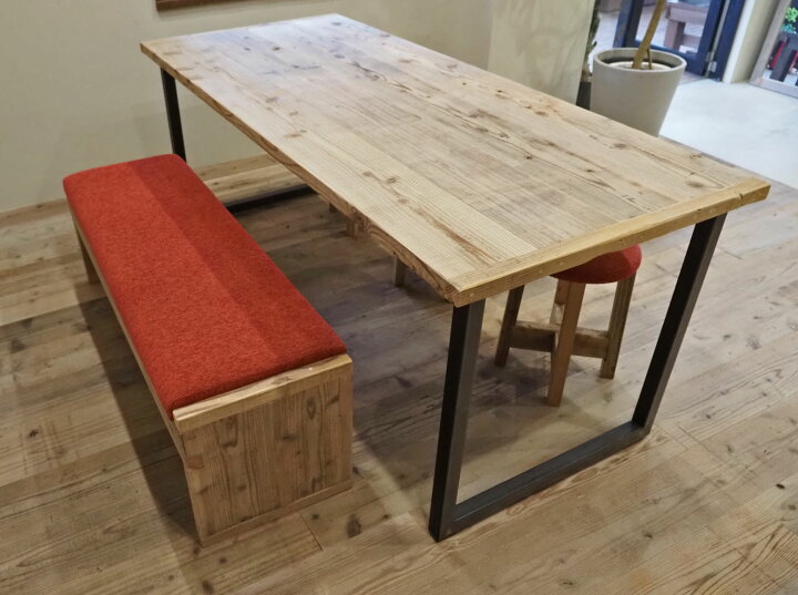 楽天市場】OLD ASHIBA（足場板古材）クッション付きベンチ 幅90cm 