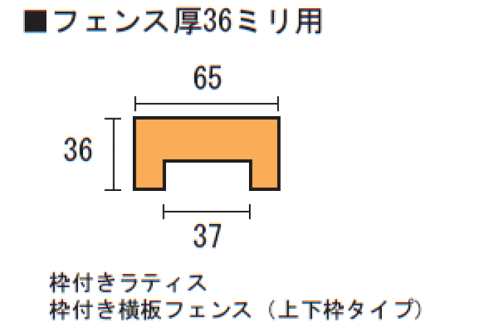 楽天市場】枠付きフェンス用笠木（36ミリ用溝・下穴加工）◇国産