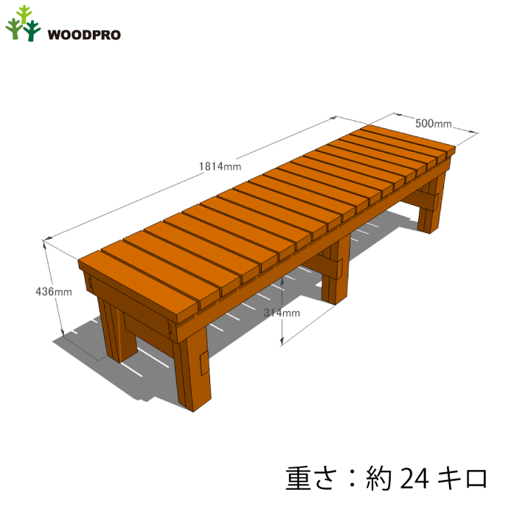 楽天市場】規格型 ウッドデッキ風 縁台 /板幅8.6cm◇国産杉幅