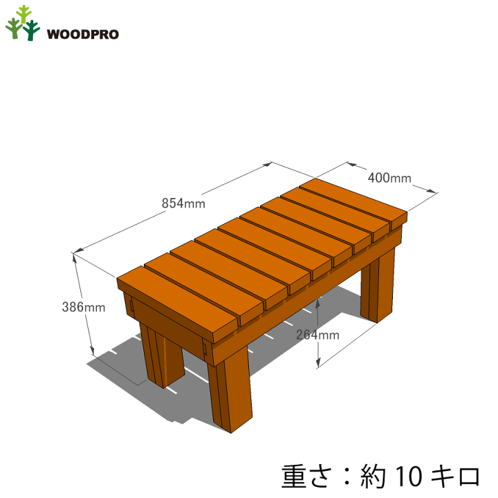 楽天市場】規格型 ウッドデッキ風 縁台 ベンチ/板幅8.6cm◇国産