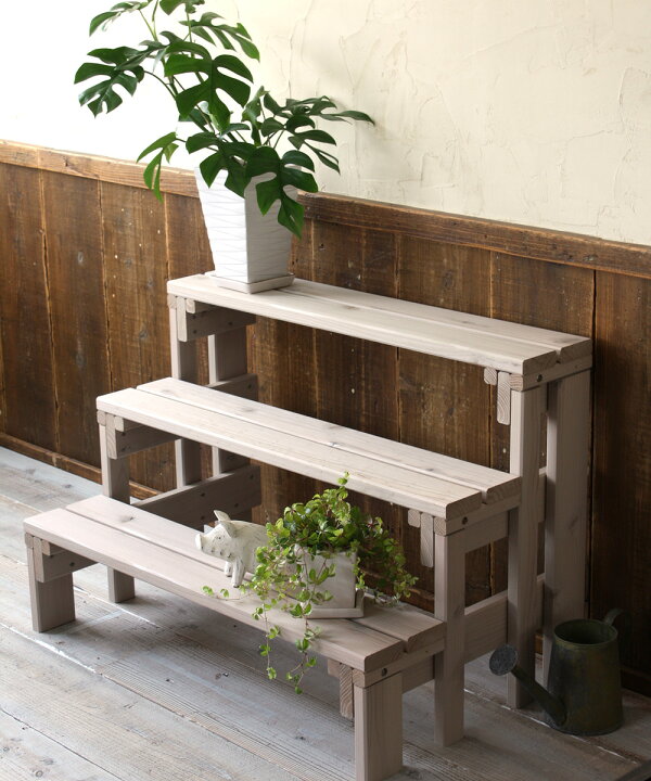 楽天市場】プランター台 花台 棚板セット3段幅91cm×奥行58cm×高さ23.7  