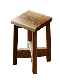 OLD ASHIBA（足場板古材）角椅子（イス）　高さ42cm/50cm/60cm/70cmレトロ アンティーク風 ヴィンテージ風 シャビーシック ナイトテーブル ベッドサイドテーブル