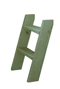 OLD ASHIBA(足場板古材)ラダーシェルフ幅46cm×2段はしご型 飾り棚 階段型 木製棚 立て掛け ラダーラック ウォールシェルフ