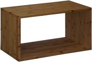 【横幅/高さは1cm単位でオーダー可】国産杉 ロの字/四角 ラック(板厚2.4cm)幅21〜100cm×高さ41〜50cm×奥行40cm【受注生産】スクエア 長方形 オープンラック キューブボックス 棚 車中泊 隙間埋