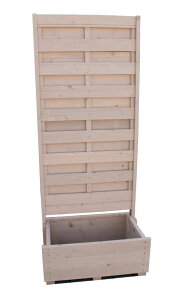 WOODPRO 送料無料の組立キット プランター付きフェンス(目隠し/横板)高さ1800mm×幅739mm×奥行432mm(規格サイズ)フェンス ラティス プランター 目隠し 木製 天然木 庭 玄関 ベランダ ガーデニ