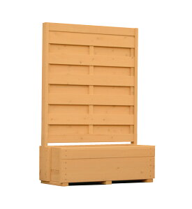 WOODPRO 送料無料の組立キット プランター付きフェンス(目隠し/横板)高さ1300mm×幅880mm×奥行336mm(規格サイズ)フェンス ラティス プランター 目隠し 木製 天然木 庭 玄関 ベランダ ガーデニ