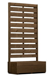WOODPRO 送料無料の組立キット プランター付きフェンス(目隠し/横板)高さ1800mm×幅880mm×奥行432mm(規格サイズ)フェンス ラティス プランター 目隠し 木製 天然木 庭 玄関 ベランダ ガーデニ