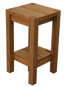 ガーデン スツール 高さ50cm 国産杉プランターラック フラワーラック 花台 踏み台 木製 屋外用 椅子 お庭 ベランダ 玄関