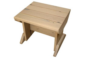 屋外用 ミニテーブル 国産杉 幅42cm×奥行36cm×高さ35cm テーブル 腰掛け イス ベンチ ガーデニング ガーデン プランター台 花台 フラワーラック